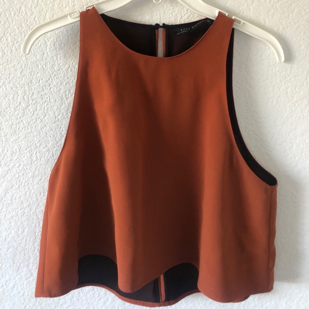 ZARA orange crop top